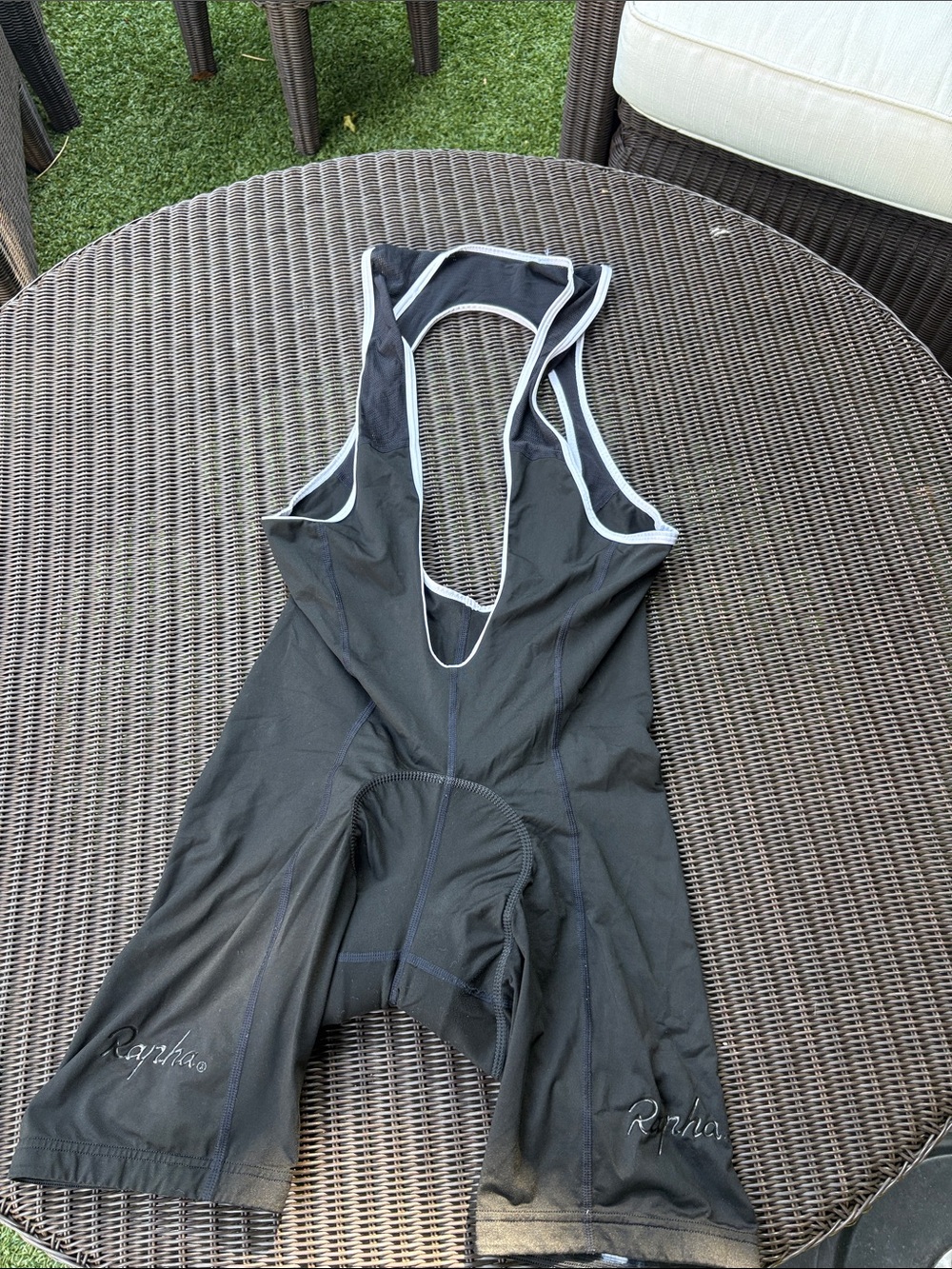 Rapha Black and White Cycling One-Piece Bib